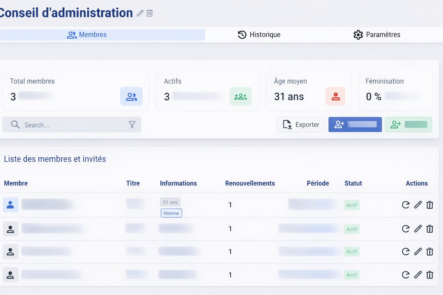 Fonctionnalités adaptées